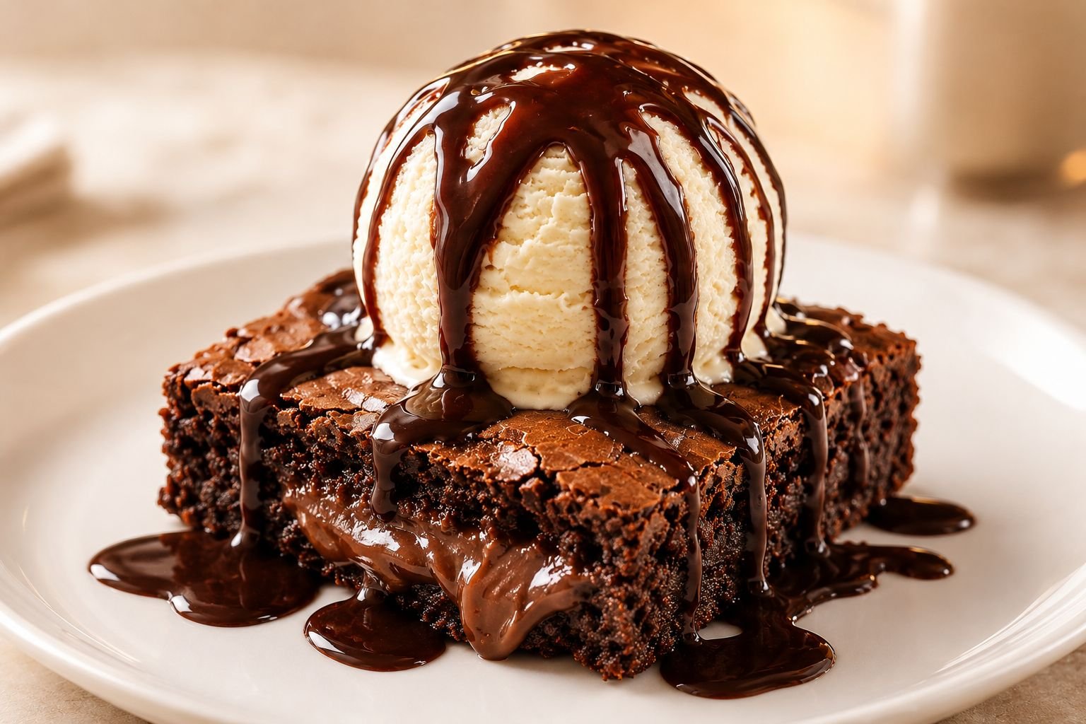 Brownie com Sorvete